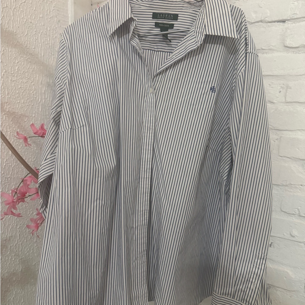 Ralph Lauren Men's Blue Striped Shirt